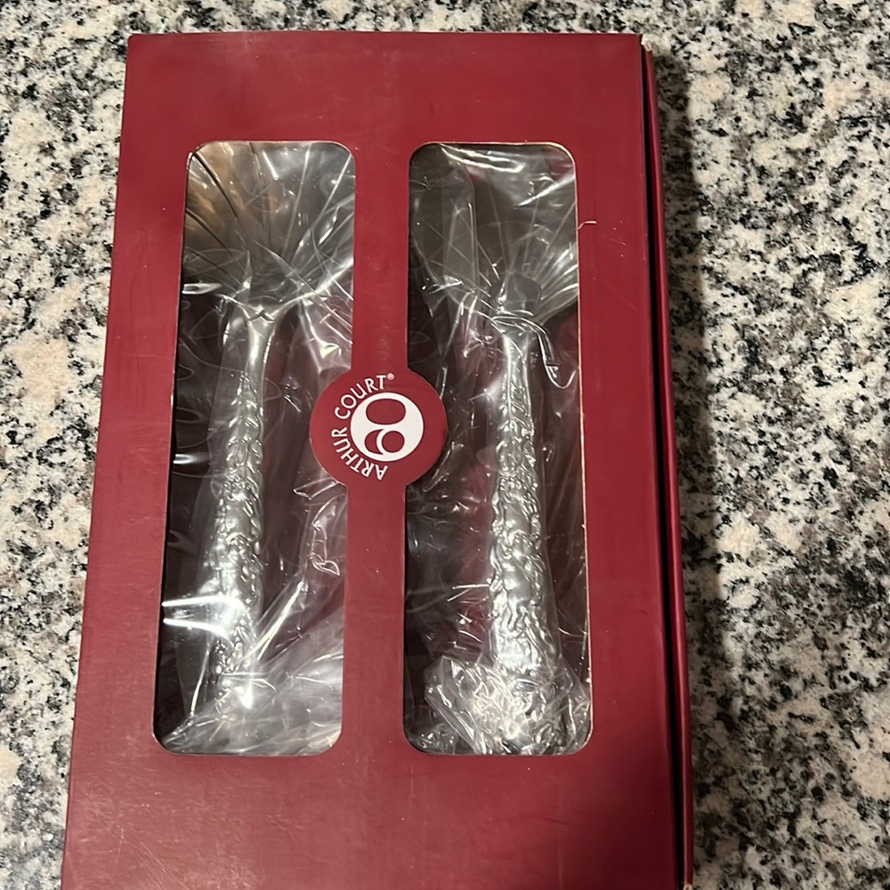 Arthur Court 1990 Salad Serving Set – Vintage Aluminum – New in Box
